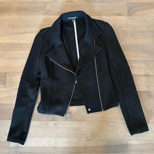 Express Black Knit Moto Jacket